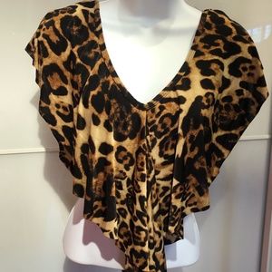 Leopard print crop top